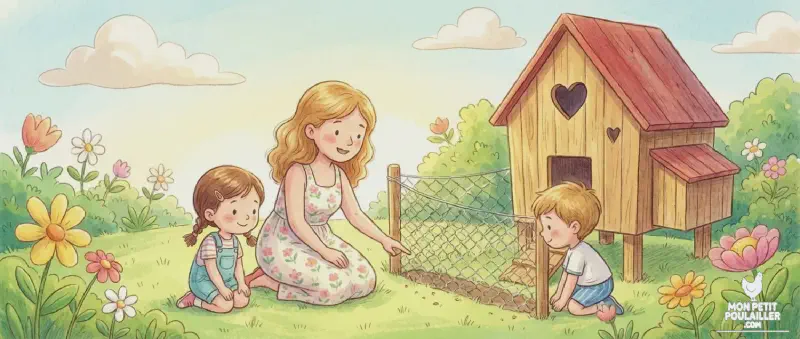 Julie et les enfants participent à la ronde du soir avec Martin pour vérifier que chaque verrou est bien tiré