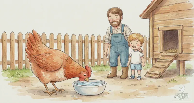 Martin et Lucas regardant Roussette en pleine forme