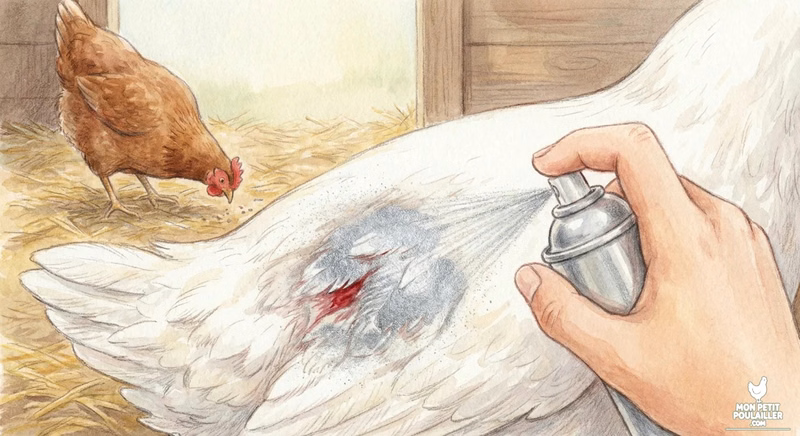 Application spray aluminium sur poule
