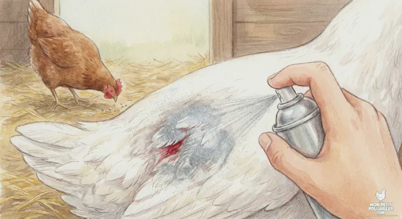 Application spray aluminium sur poule